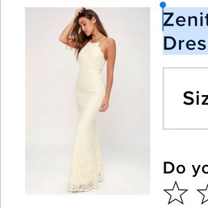Lulu’s Zenith Cream Lace Maxi Dress